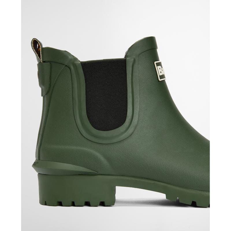 Barbour Wilton Ladies Wellington Chelsea Boot - Olive – William Powell