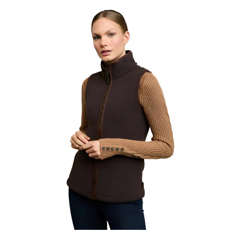 Holland Cooper Country Ladies Fleece Gilet - Chocolate – William