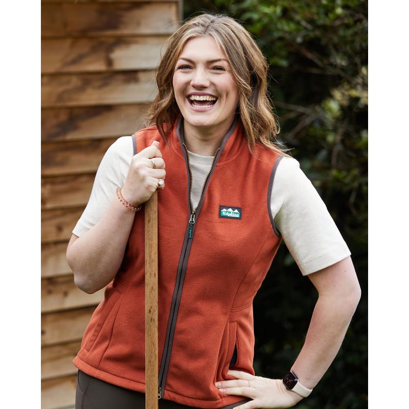 Ridgeline Kodiak Ladies Windproof Fleece Gilet - Russet – William