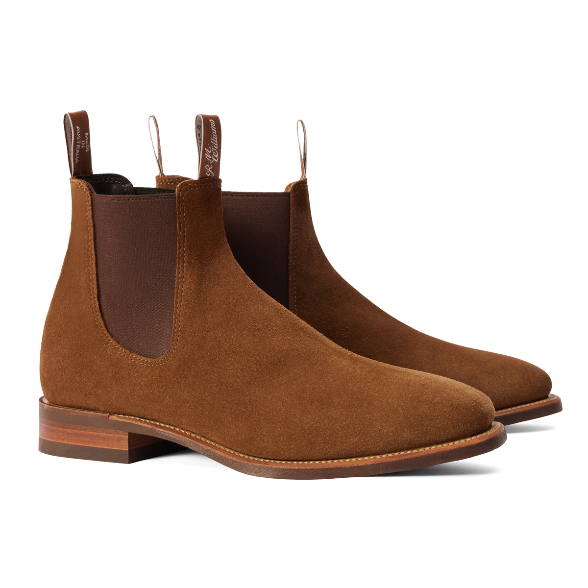 R.M. Williams Desert Chukka Boots Men\'s Size 11 AU 10 Burgundy Suede Crepe Shoes Weekender Chukka No. 3315 - Chocolate Muleskinner main image 4