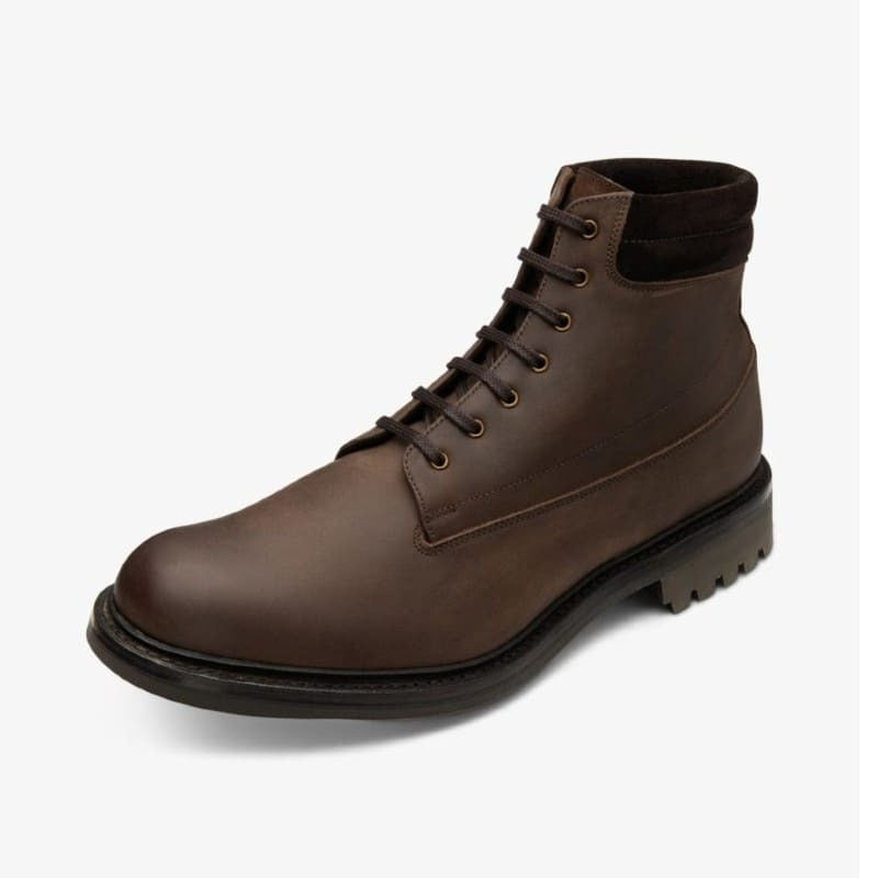 Loake Kirkby Leather Mens Boots - Brown Oiled Nubuck