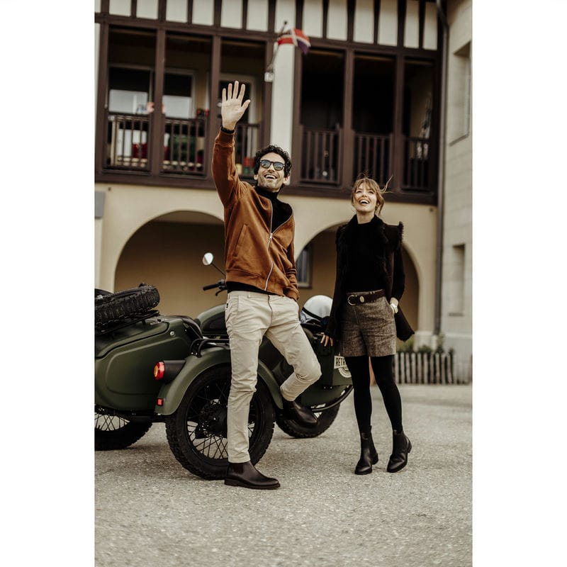Le Chameau La Chelsea Cuir Mens Leather Boots - Marron Fonce