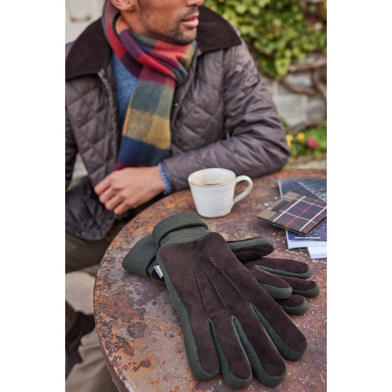 Barbour Magnus Mens Gloves - Brown/Olive