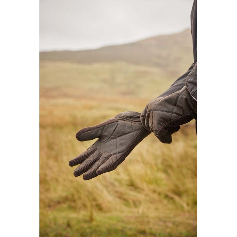 Barbour Winterdale Mens Gloves - Olive/Brown
