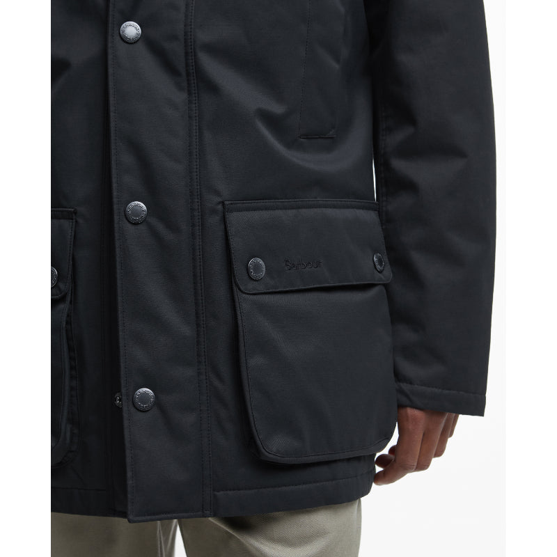 Barbour Modern Border Showerproof Mens Mac Coat - Black – William