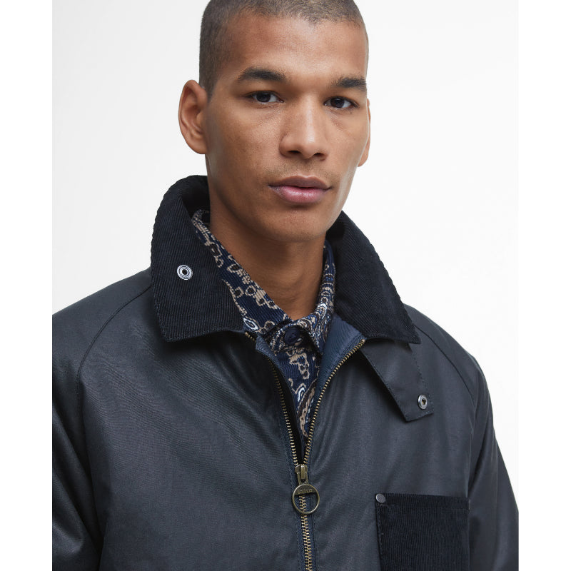 ★希少★値下★Barbour WAX CARTMEL NAVY Lサイズ Barbour Shoreman Spey Mens Wax Jacket - Navy – William Powell