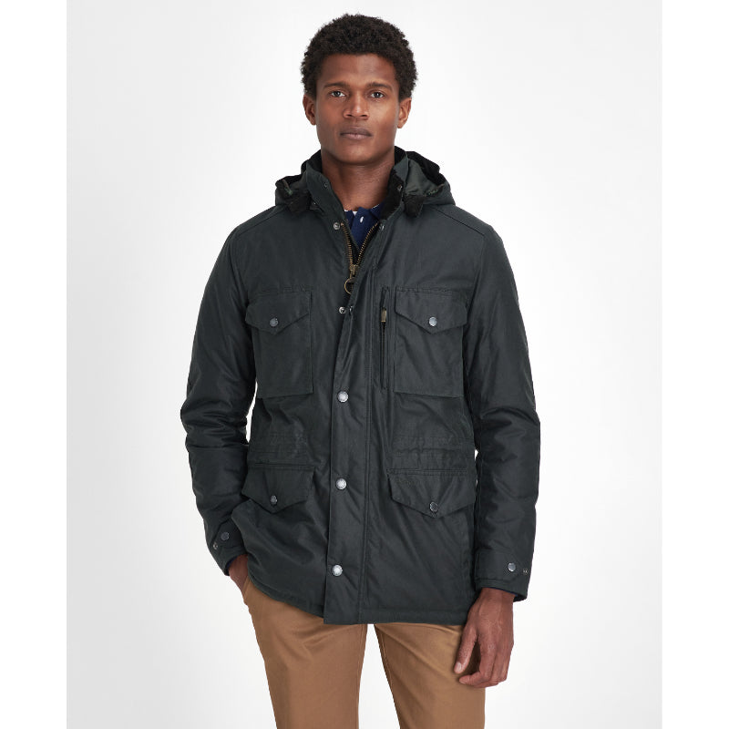 Barbour Winter Sapper Waxed Mens Jacket - Sage/Greenloch