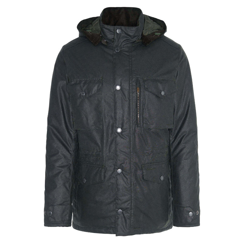 Barbour Winter Sapper Waxed Mens Jacket - Sage/Greenloch Tartan