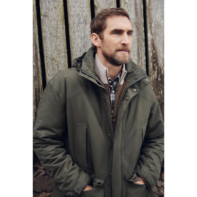 Barbour Farlam Mens Waterproof Jacket Olive – William Powell