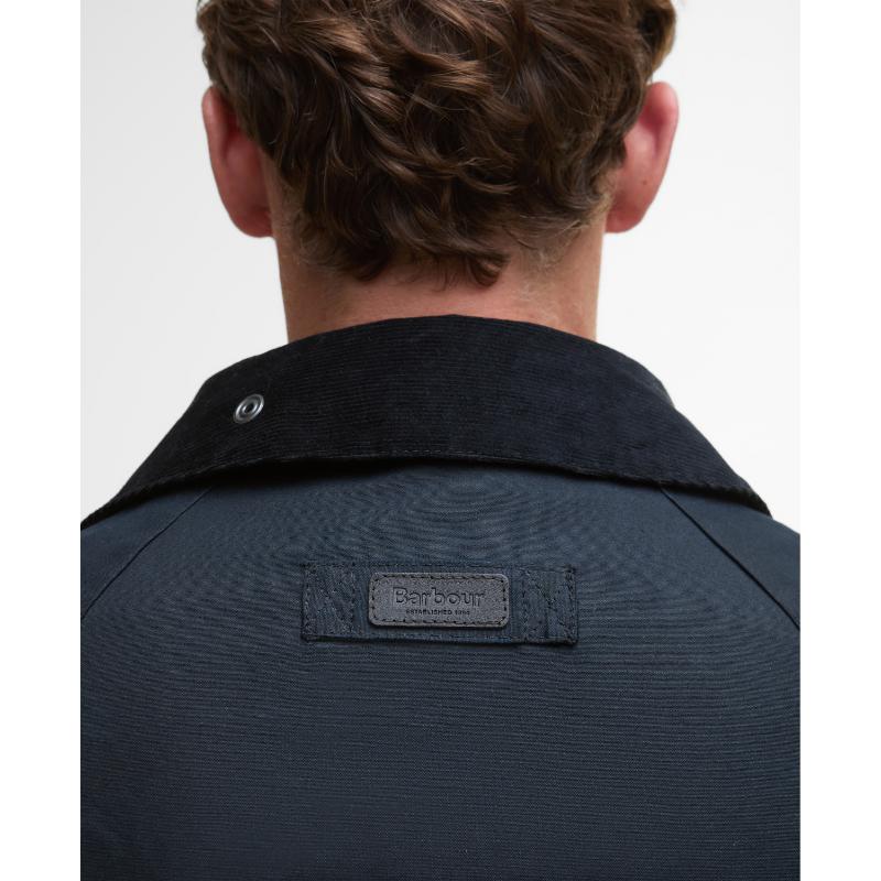 Barbour Country Mens Wax Mac Jacket - Navy – William Powell
