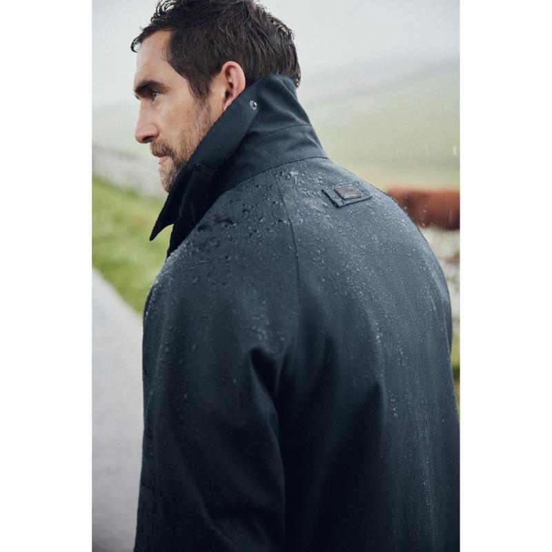 Barbour Country Mens Wax Mac Jacket - Navy – William Powell