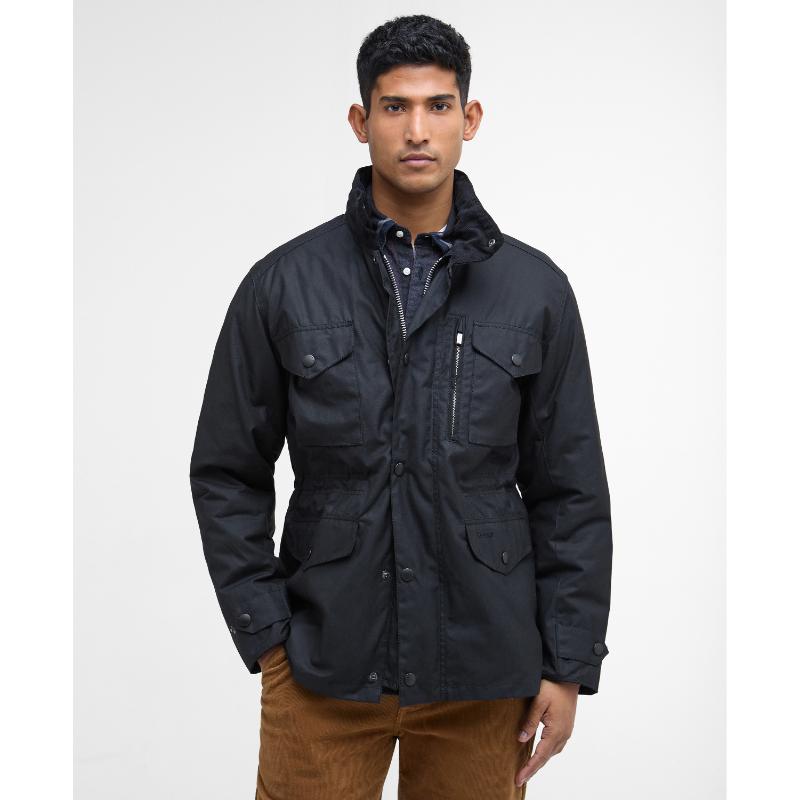 Barbour Sapper Mens Waxed Jacket - Black/Classic – William Powell