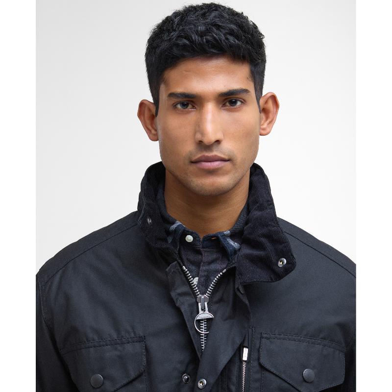 Barbour Sapper Mens Waxed Jacket - Black/Classic – William Powell