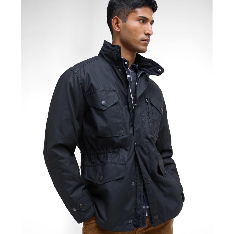Barbour Sapper Mens Waxed Jacket - Black/Classic – William Powell
