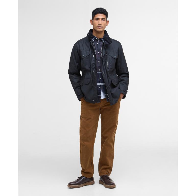 Barbour Sapper Mens Waxed Jacket - Black/Classic – William Powell