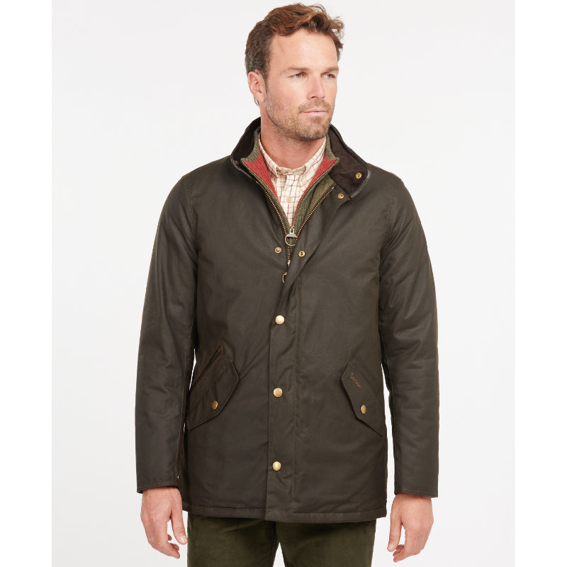 Barbour Prestbury Mens Wax Jacket - Olive – William Powell
