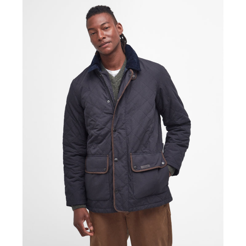 Barbour Burton Mens Quilted Waterproof Jacket - Navy – William Powell