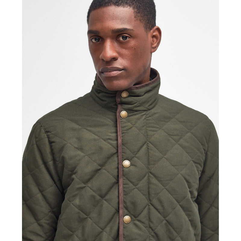 Barbour Shoveler Mens Waterproof Quilted Jacket - Dark Olive