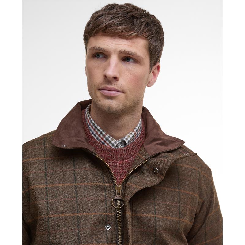 Barbour Beaconsfield Tweed Mens Jacket - Burnhill Brown Check