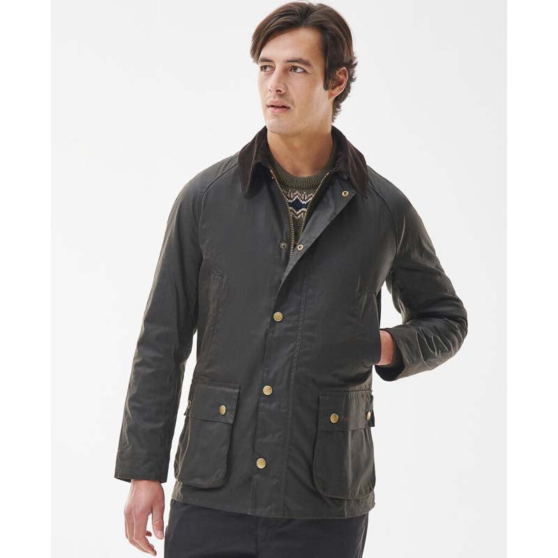 Barbour Ashby Mens Waxed Jacket - Olive