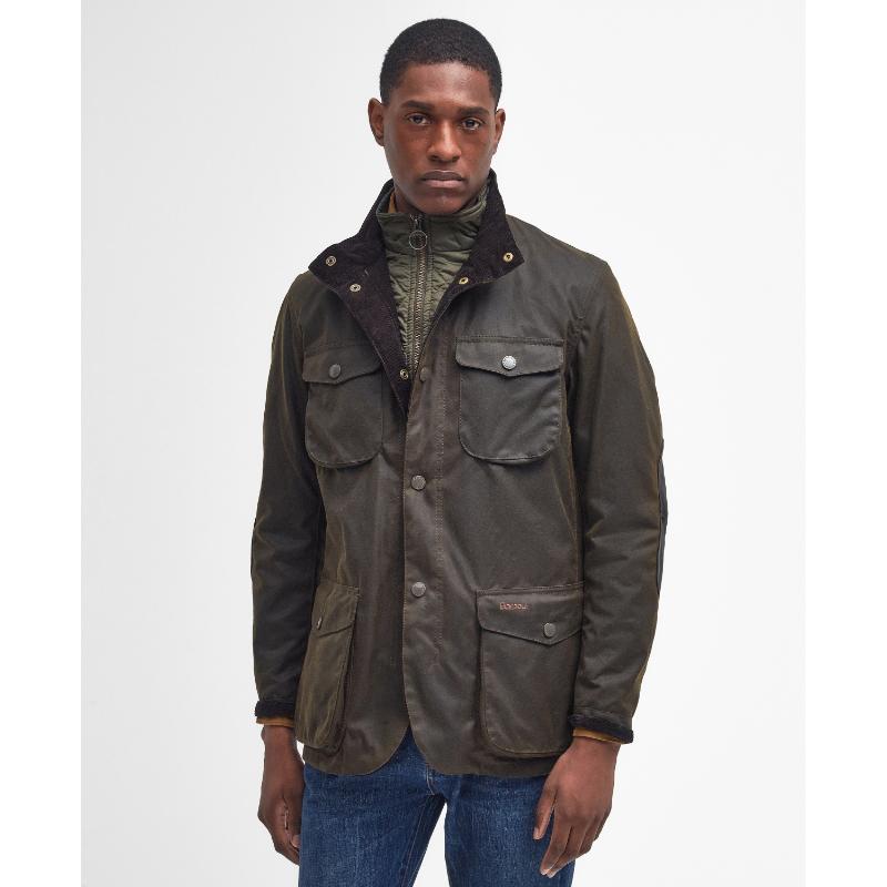 Barbour Ogston Mens Wax Jacket - Olive – William Powell