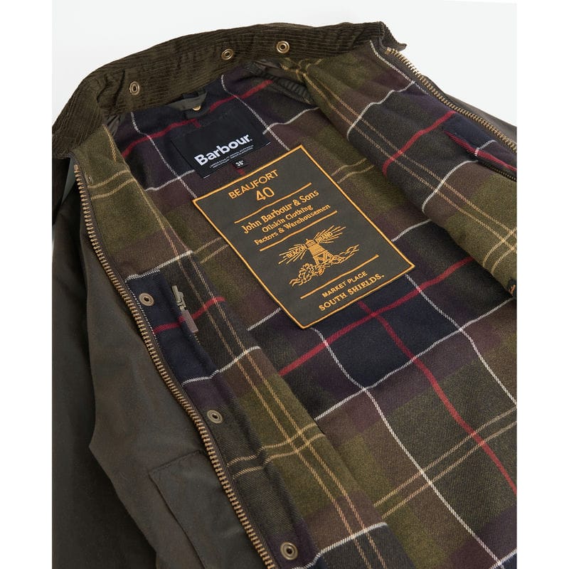Barbour 40th Anniversary Beaufort Mens Wax Jacket - Olive