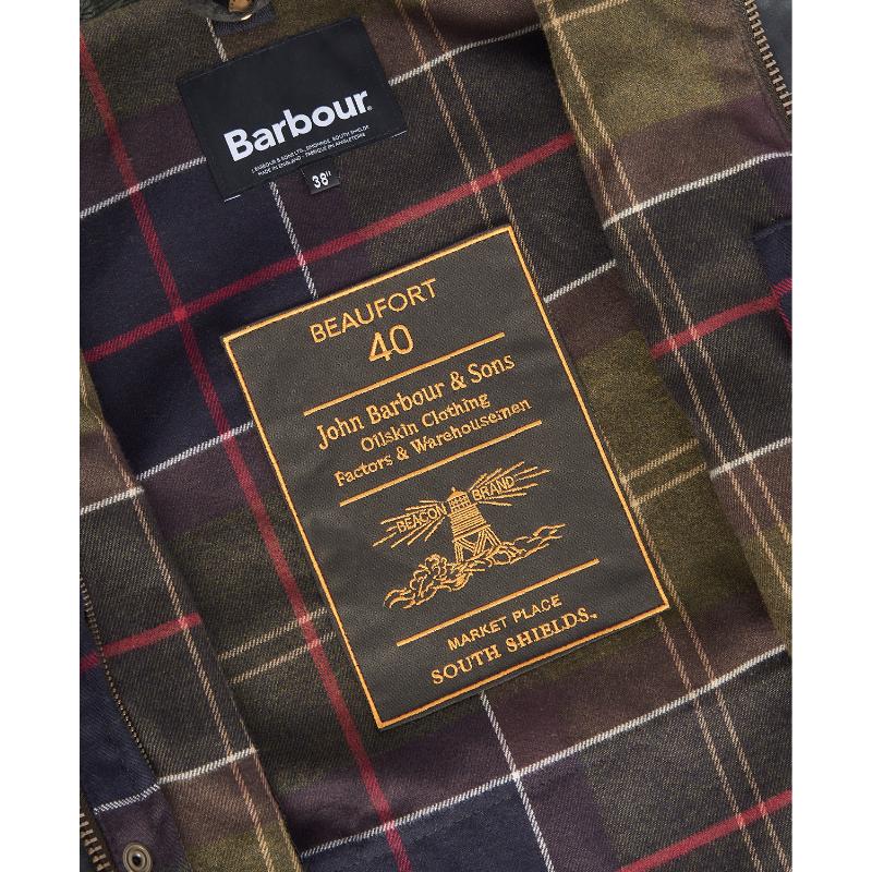 Barbour 40th Anniversary Beaufort Mens Wax Jacket - SPECIAL EDITION - Sage
