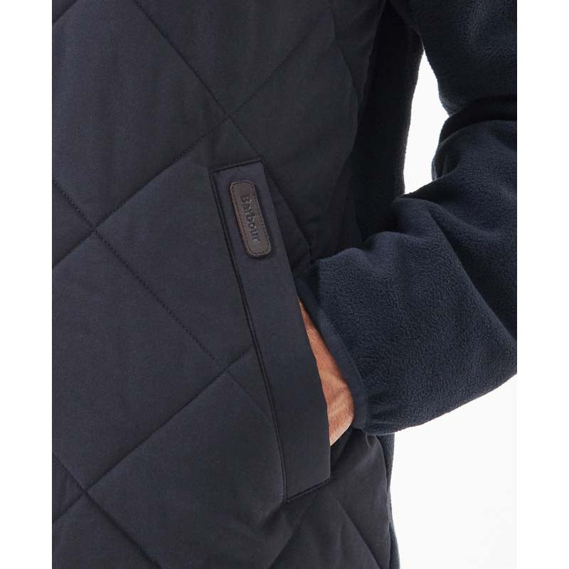 Barbour Hybrid Mens Fleece Jacket - Navy