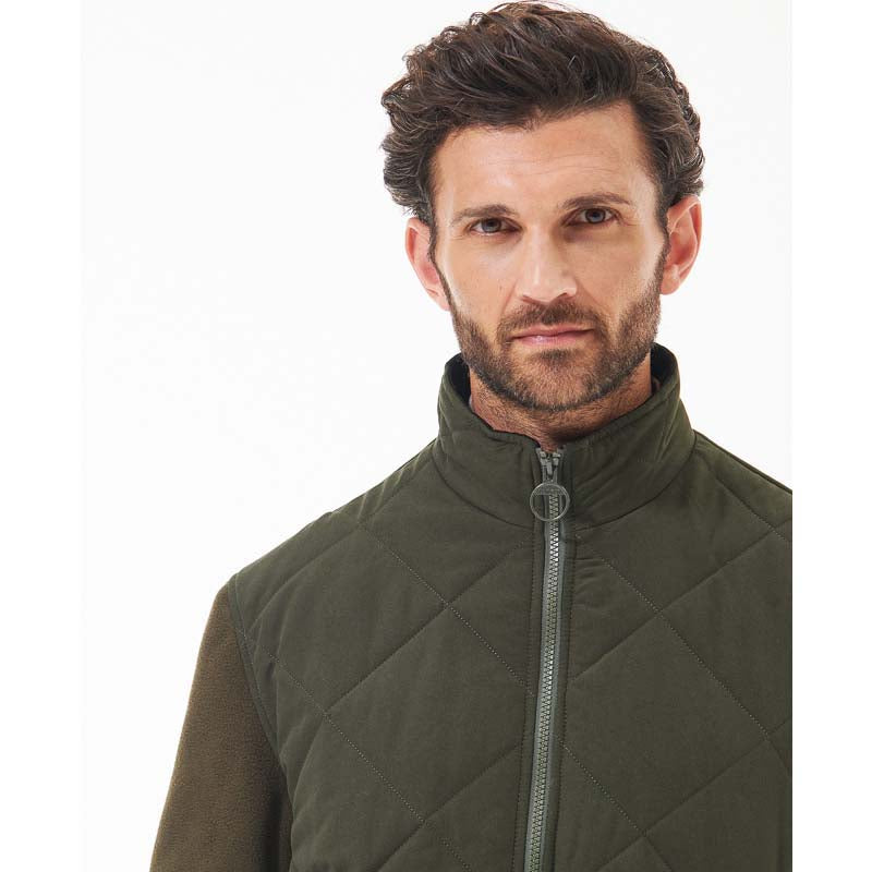 Barbour Hybrid Mens Fleece Jacket - Olive