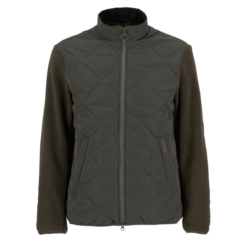 Barbour Hybrid Mens Fleece Jacket - Olive – William Powell