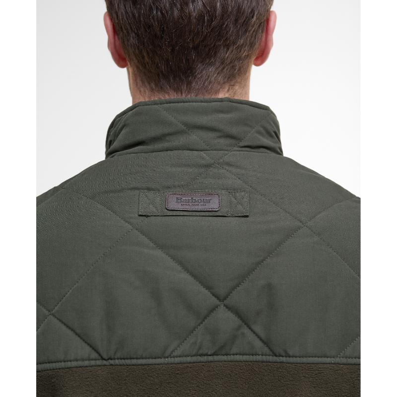 Barbour Hybrid Mens Fleece Jacket - Olive – William Powell