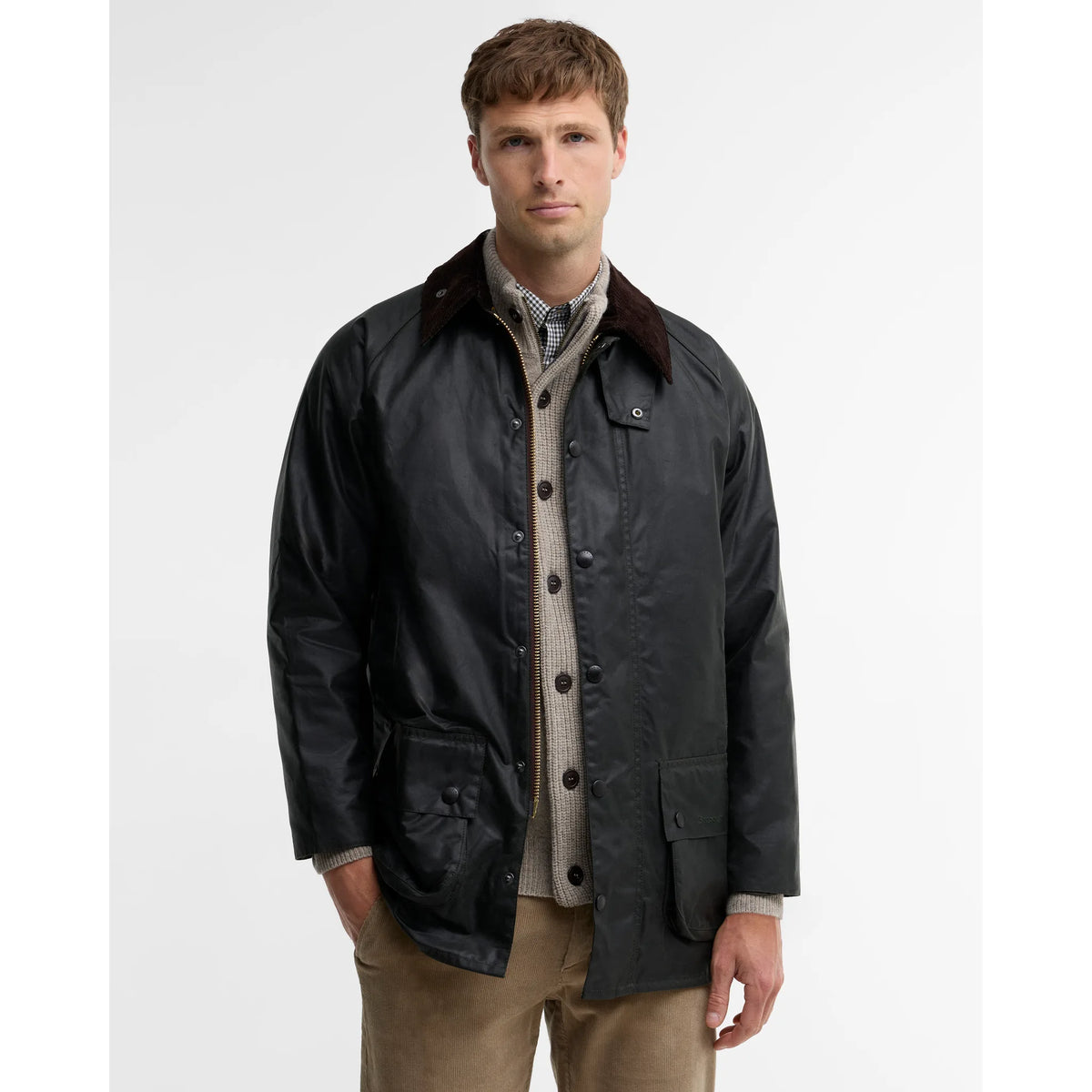 Barbour Beaufort Mens Wax Jacket - Sage – William Powell