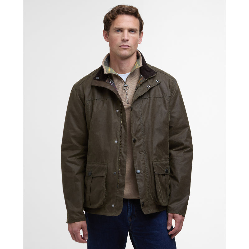 Barbour Sander Mens Wax Jacket - Beech – William Powell