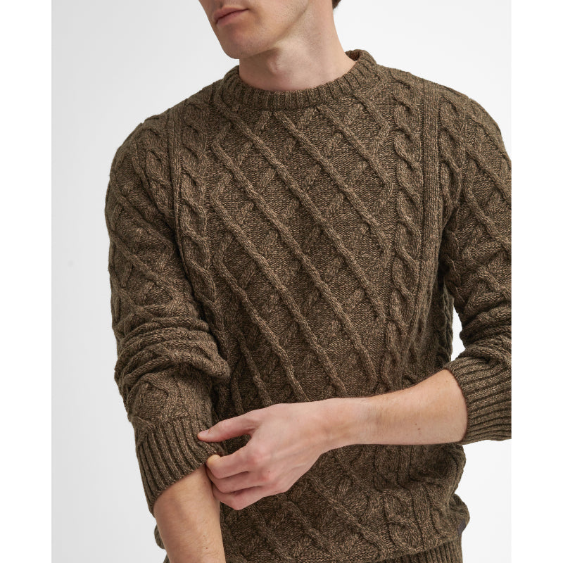 Cable Knit Jumper Barbour Jumper Mens Orange Barbour Knitwear For