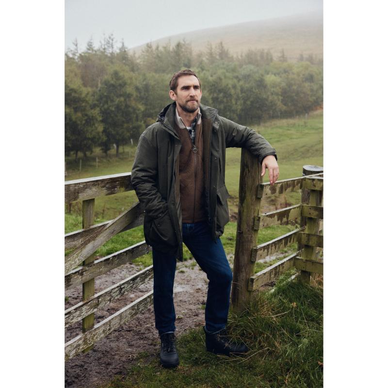 美品　Barbour エドワード ウール チャコール L No.134 Barbour Shoveler Mens Knitted Gilet - Stone – William Powell