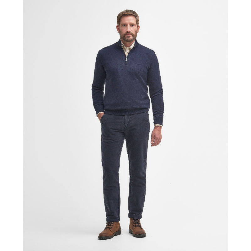 Barbour Gamlin Mens Waterproof Merino 1/2 Zip Jumper - Navy