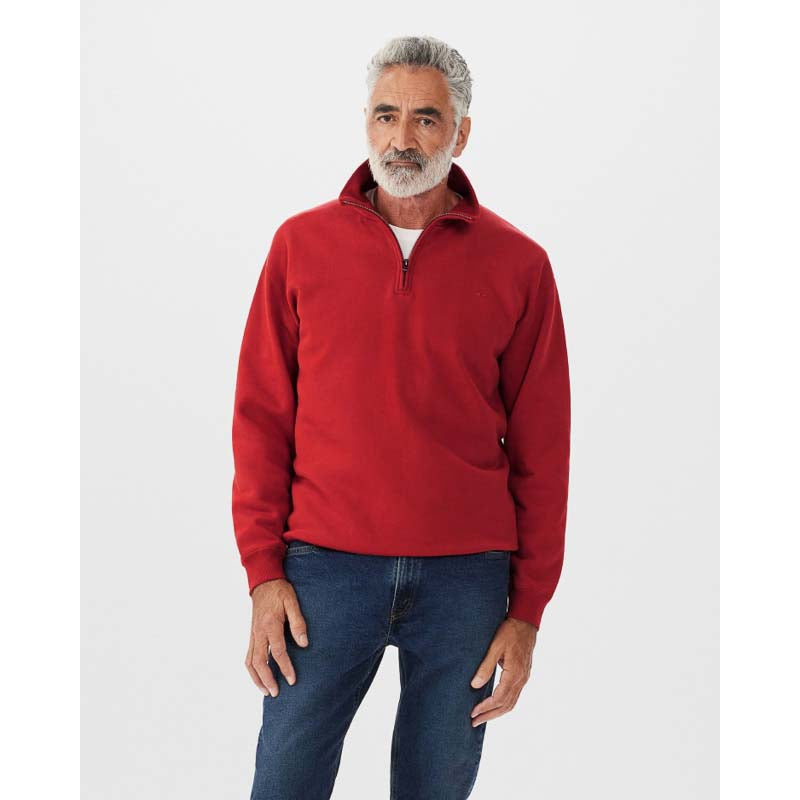 R.M.Williams Mulyungarie 1/4 Zip Mens Sweater - Red