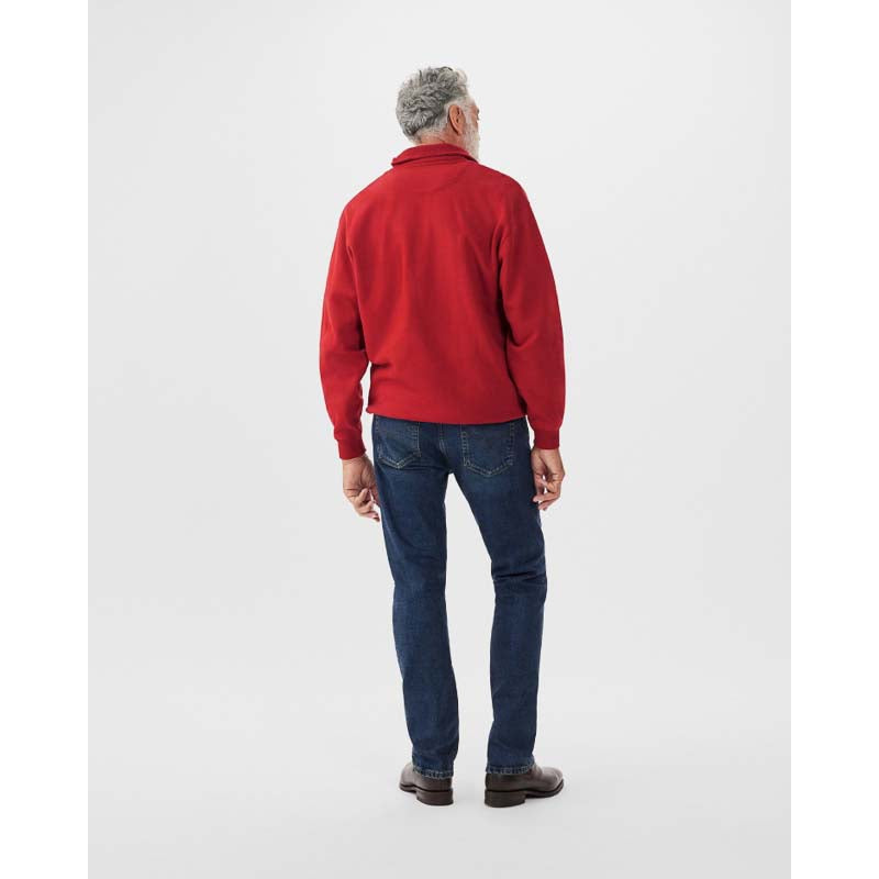 R.M.Williams Mulyungarie 1/4 Zip Mens Sweater - Red