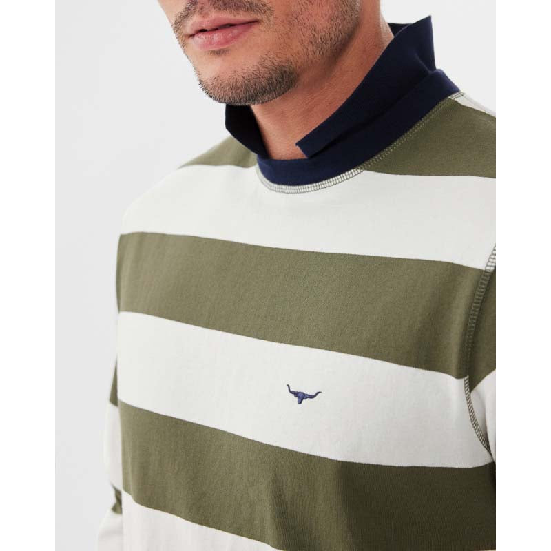 R.M.Williams Camden Rugby Mens Jersey - Olive/White