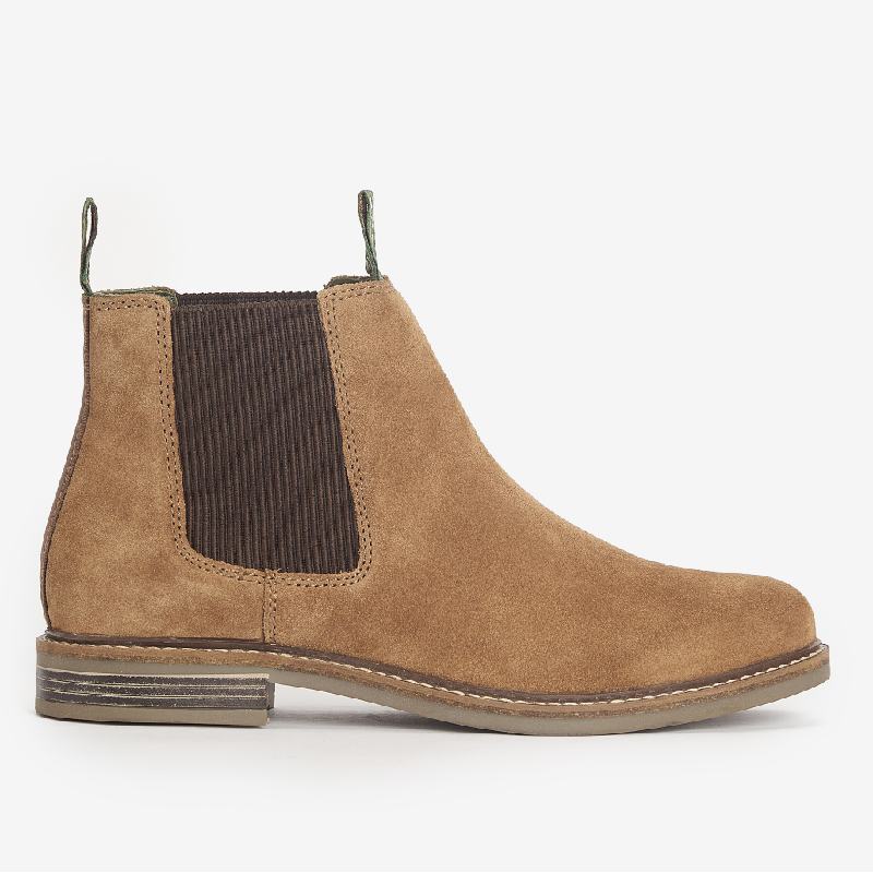 Barbour Farsley Mens Chelsea Boot - Fawn Suede