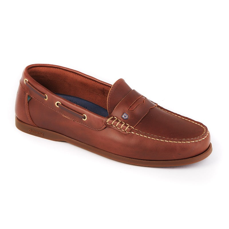Dubarry Mens Spinnaker Leather Deck Shoe - Brown – William