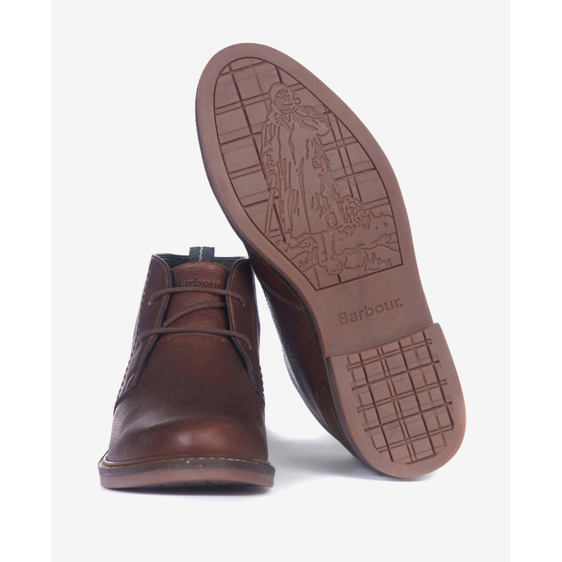 barbour ブーツ　brown texas Barbour Waxy Brown Nubuck Lace Up Boots Rubber Sole
