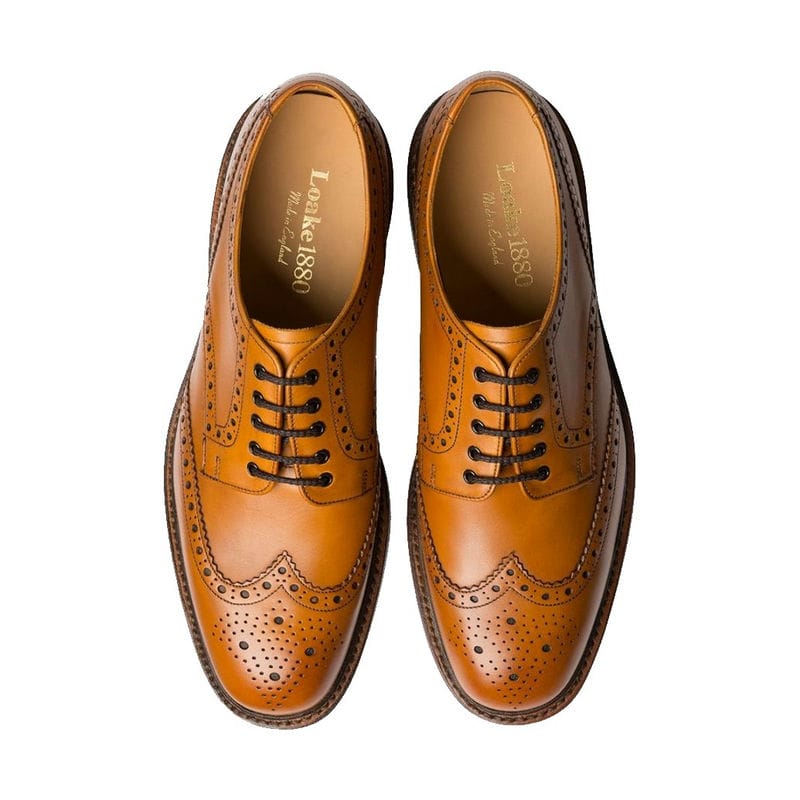 Loake Chester Mens Leather Brogue - Tan Leather