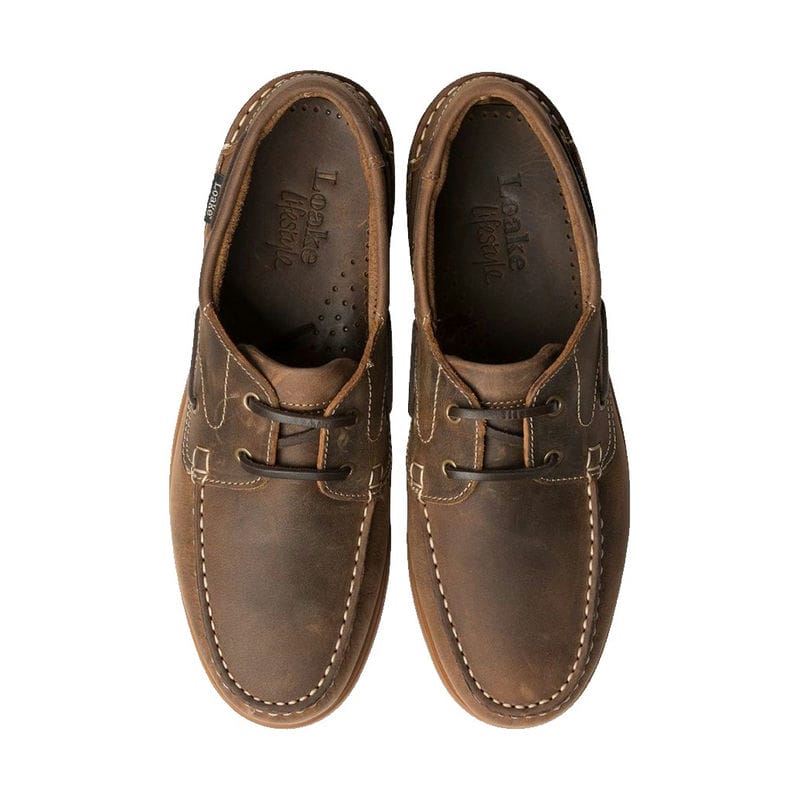 Loake Lymington Moccasin Deck Shoe - Brown Oiled Nubuck