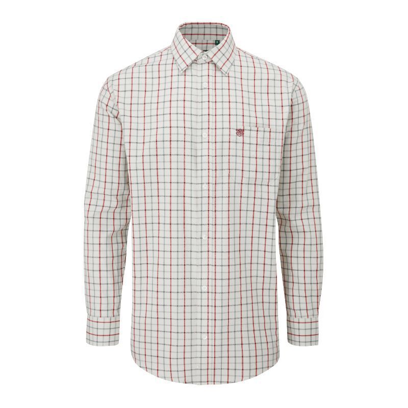 Alan Paine Ilkey Shooting Fit Mens Shirt - Red/Grey