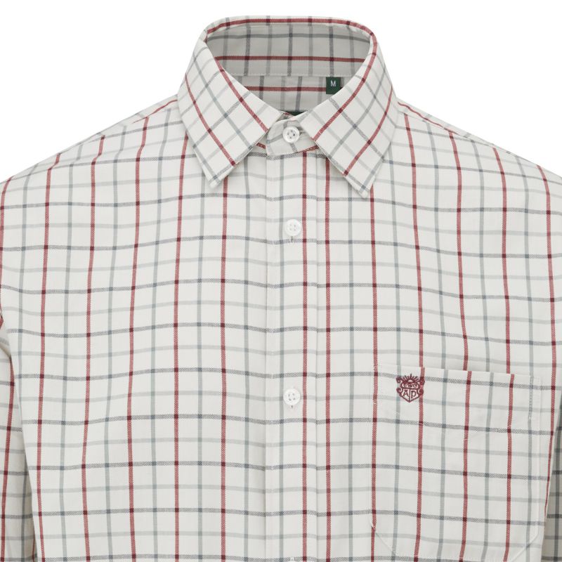 Alan Paine Ilkey Shooting Fit Mens Shirt - Red/Grey