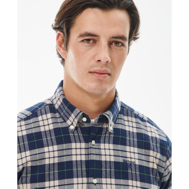 Barbour Swinton Tailored Fit Mens Shirt - Navy