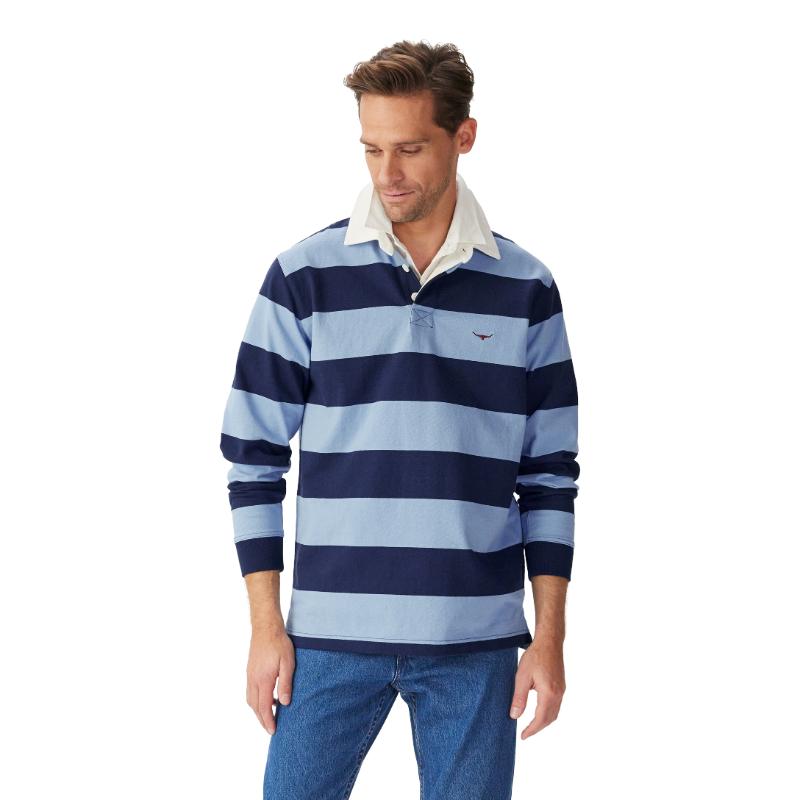 R.M.Williams Cradle Mens Rugby Shirt - Navy Blue – William Powell