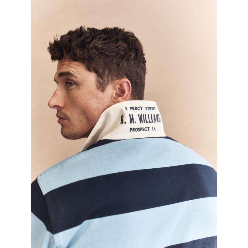 R.M.Williams Cradle Mens Rugby Shirt - Navy Blue – William Powell