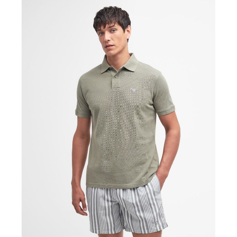 Barbour Sports Mens Polo Shirt - Dusty Green